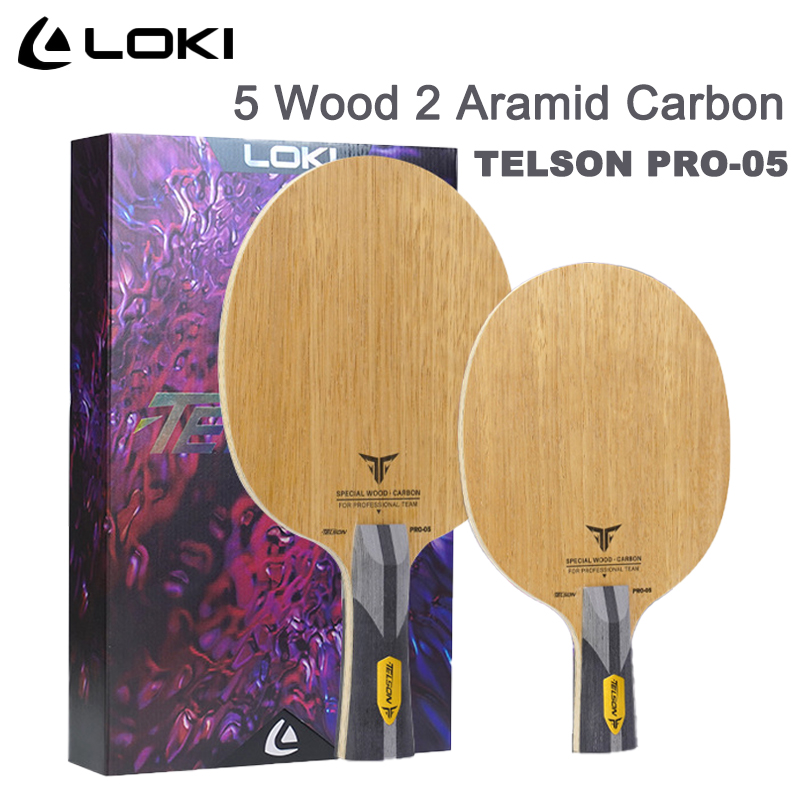 Table Tennis Racket - LOKI TELSON PRO-05 Tafeltennisblad 5 Hout