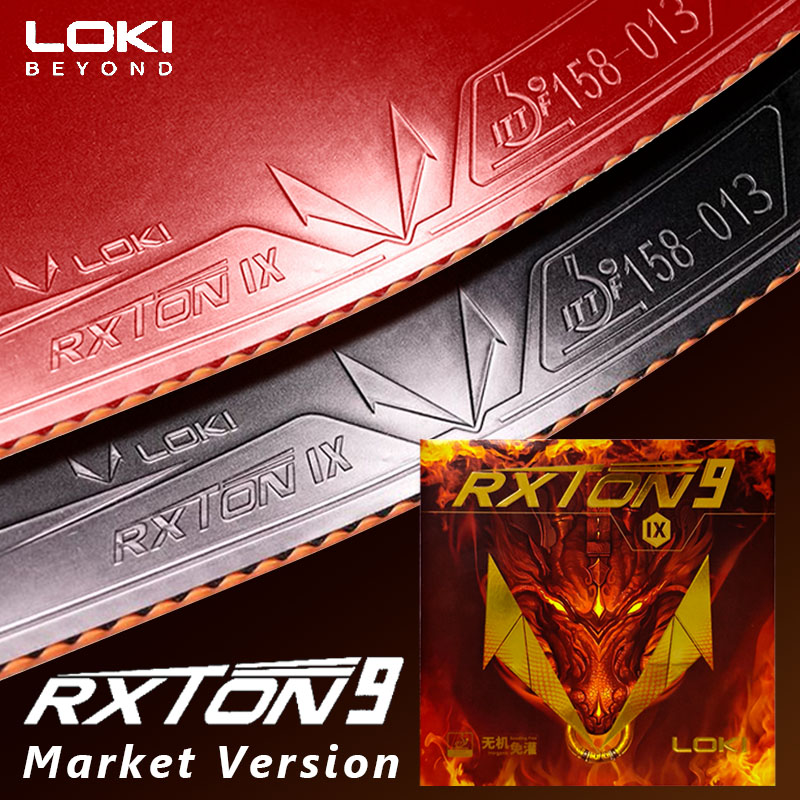 Table Tennis Rubber - LOKI RXTON 9 Tafeltennisrubber Marktversie Kleverige