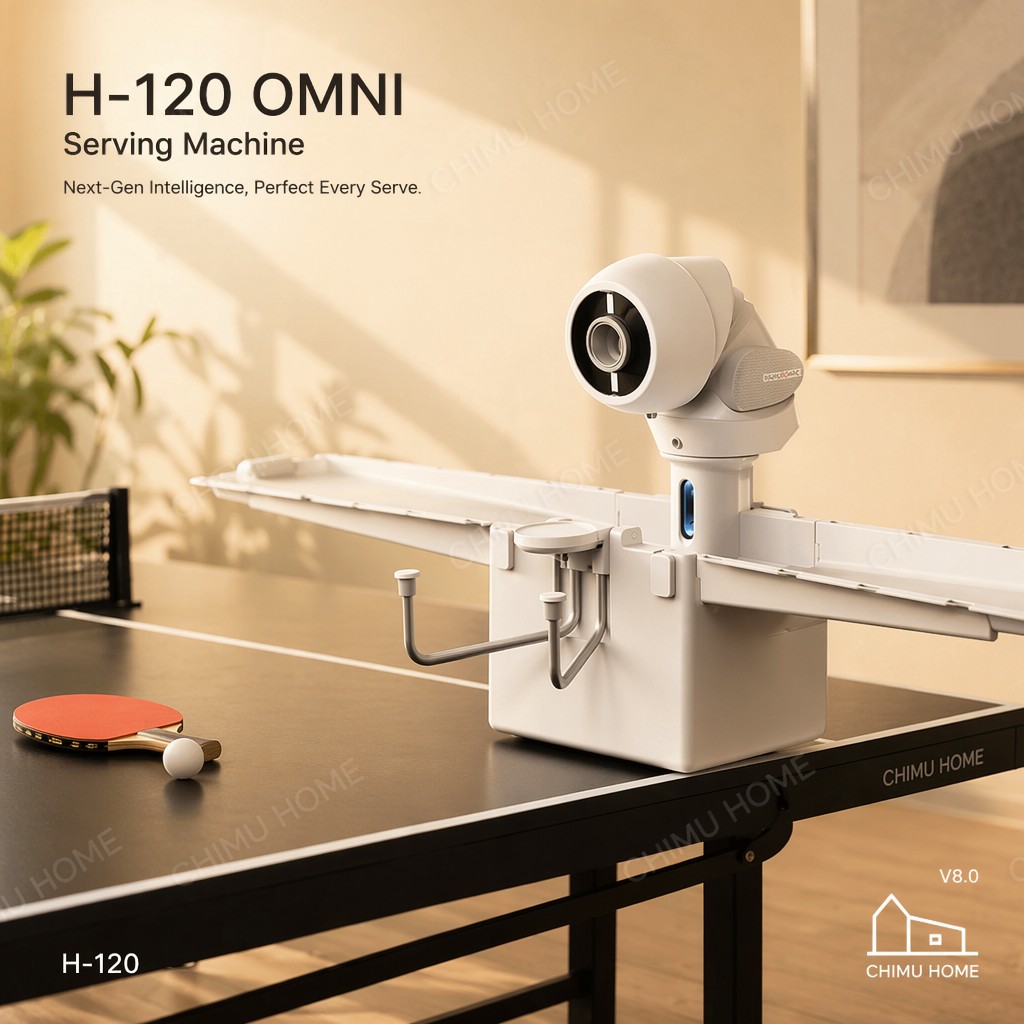 Table Tennis Launcher - 【CHIMU HOME】OMNI Smart Tafeltennis Serveermachine APP-bediening
