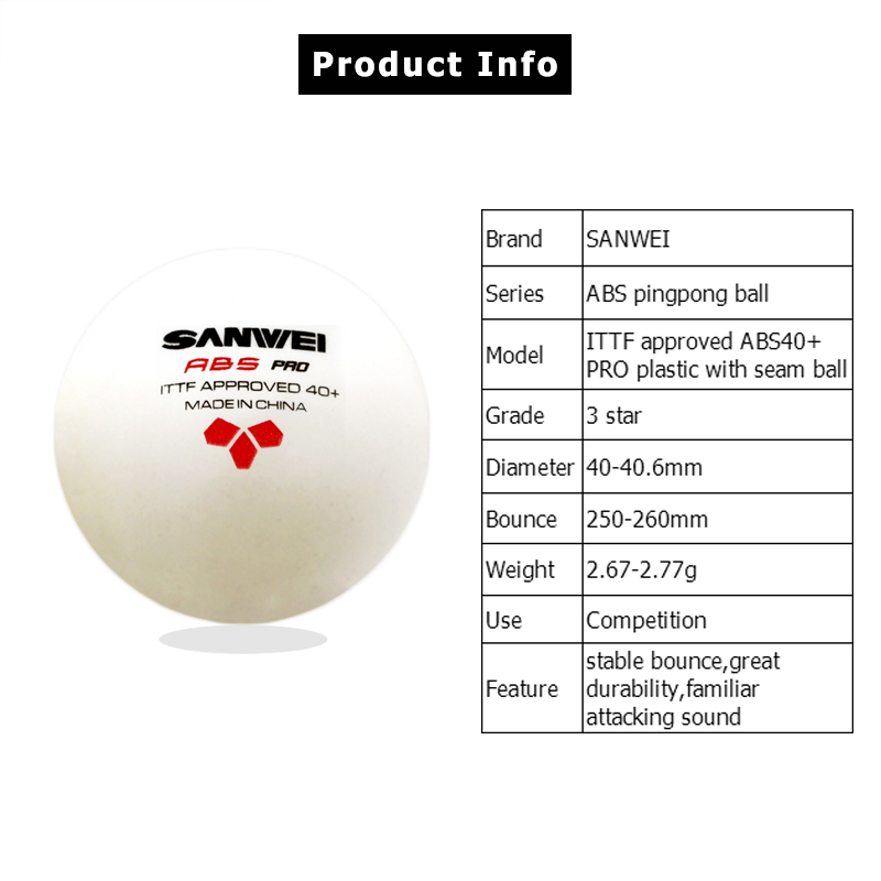 Sanwei Abs Pro 3-Star 40 Tafel - Table Tennis Vr recensie en prijs