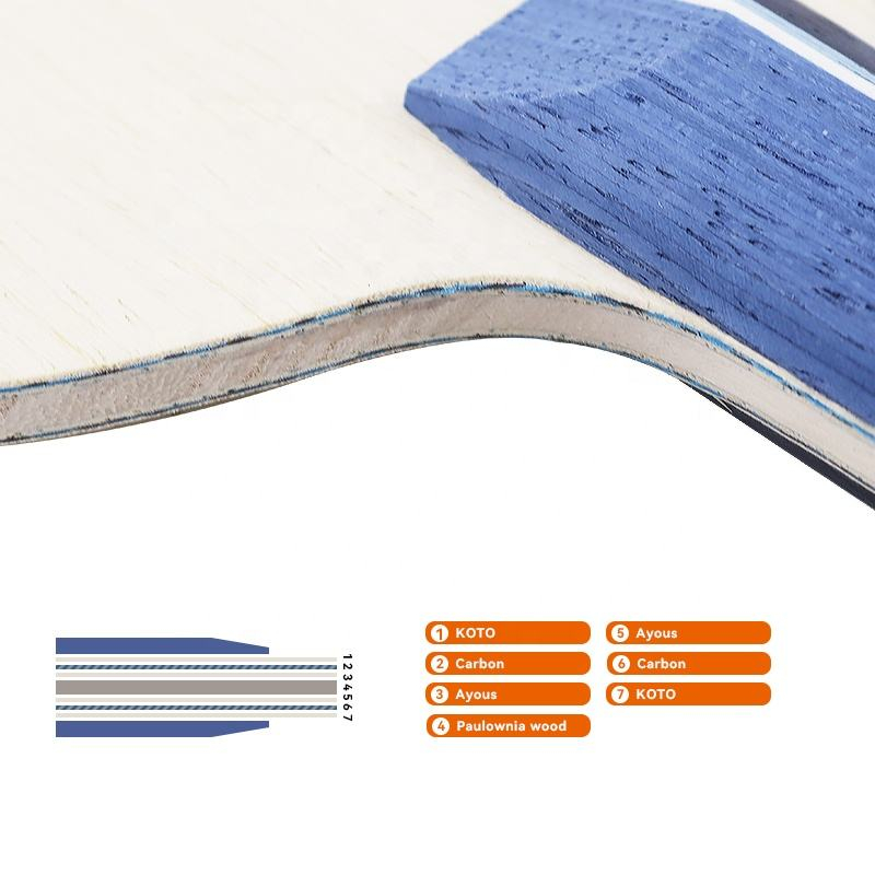 1PCS Blauw Koolstofvezel Tafel - Table Tennis Racket recensie en prijs